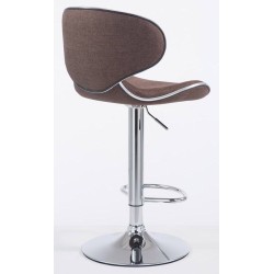 Juego de 2 taburetes de bar Las Vegas V2 en tela cromada