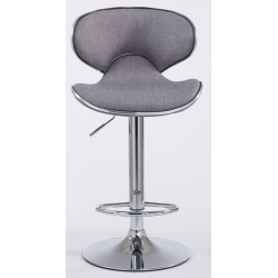 Juego de 2 taburetes de bar Las Vegas V2 en tela cromada