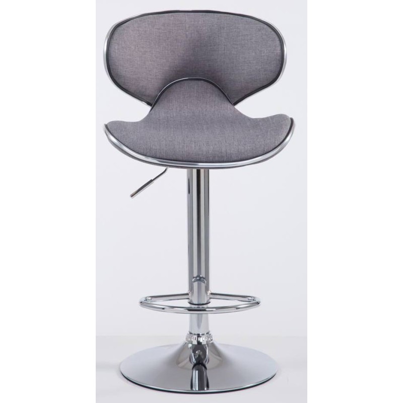 Juego de 2 taburetes de bar Las Vegas V2 en tela cromada