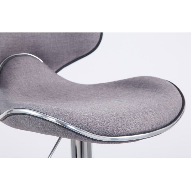 Juego de 2 taburetes de bar Las Vegas V2 en tela cromada