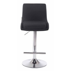Juego de 2 taburetes de bar Club, imitación piel, acabado cromado
