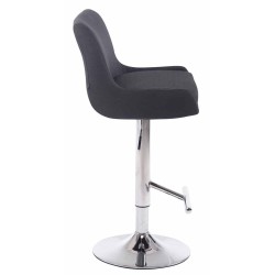 Juego de 2 taburetes de bar Club, imitación piel, acabado cromado