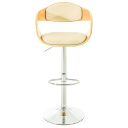 Juego de 2 taburetes de bar Kingston C en piel sintética