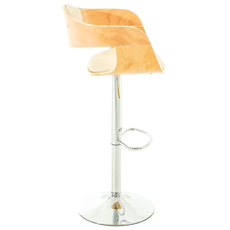 Juego de 2 taburetes de bar Kingston C en piel sintética