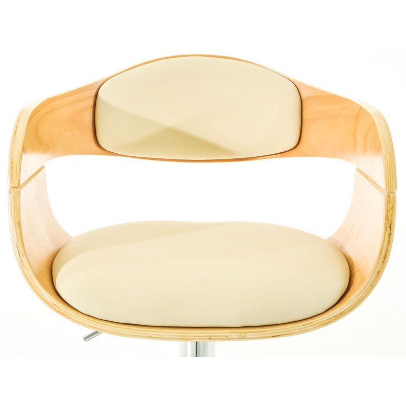 Juego de 2 taburetes de bar Kingston C en piel sintética