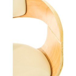 Juego de 2 taburetes de bar Kingston C en piel sintética