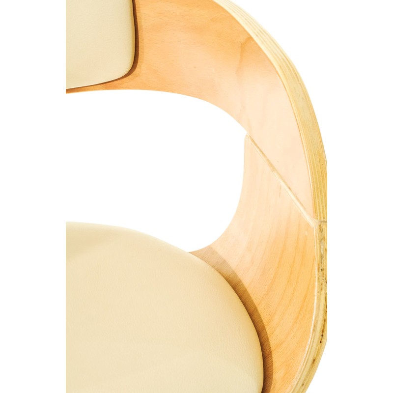 Juego de 2 taburetes de bar Kingston C en piel sintética