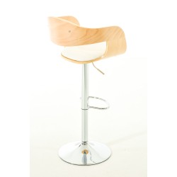 Juego de 2 taburetes de bar Kingston C en piel sintética