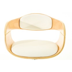 Juego de 2 taburetes de bar Kingston C en piel sintética