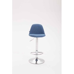 Juego de 2 taburetes de bar Kiel tapizados en tela