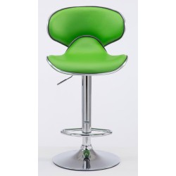 Juego de 2 taburetes de bar Las Vegas V2 en piel sintética cromada