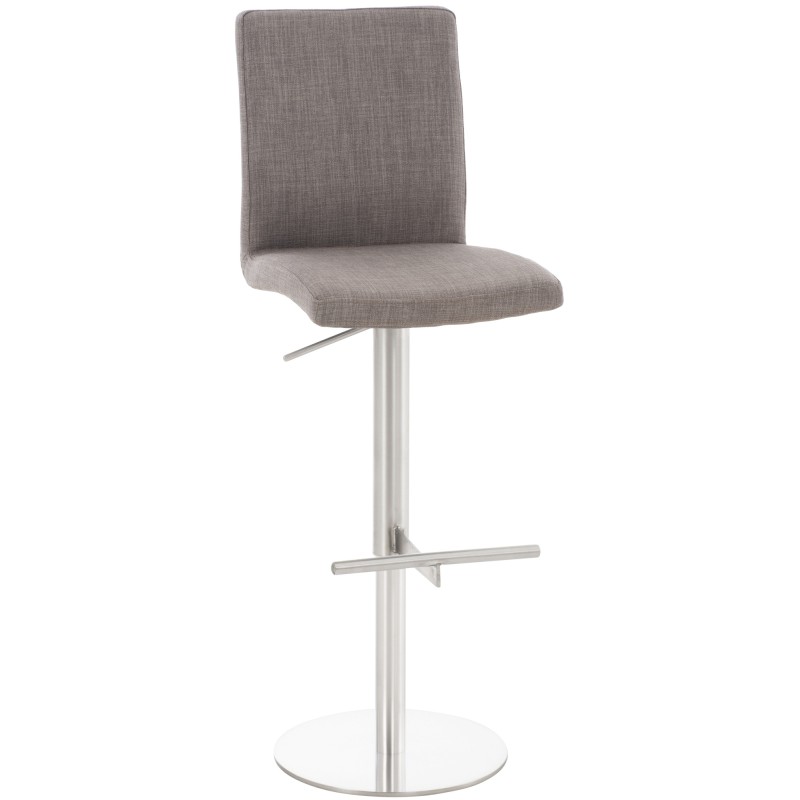 Taburete de bar Cádiz, tapizado en tela, acero inoxidable