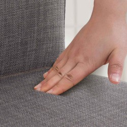 Taburete de bar Cádiz, tapizado en tela, acero inoxidable