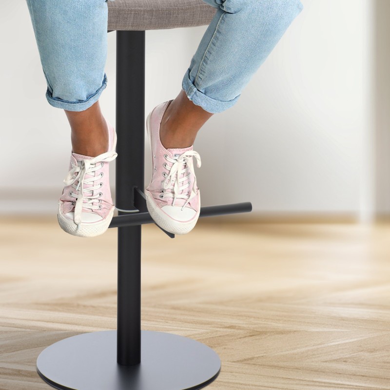 Taburete de bar Cádiz, tela negra