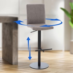 Taburete de bar Cádiz, tela negra