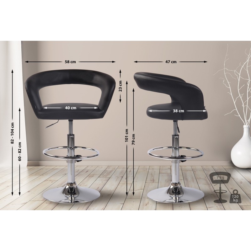 Taburete de bar Jaen en piel sintética