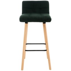 Taburete de bar Lincoln de terciopelo