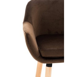 Juego de 2 taburetes de bar Grant de terciopelo