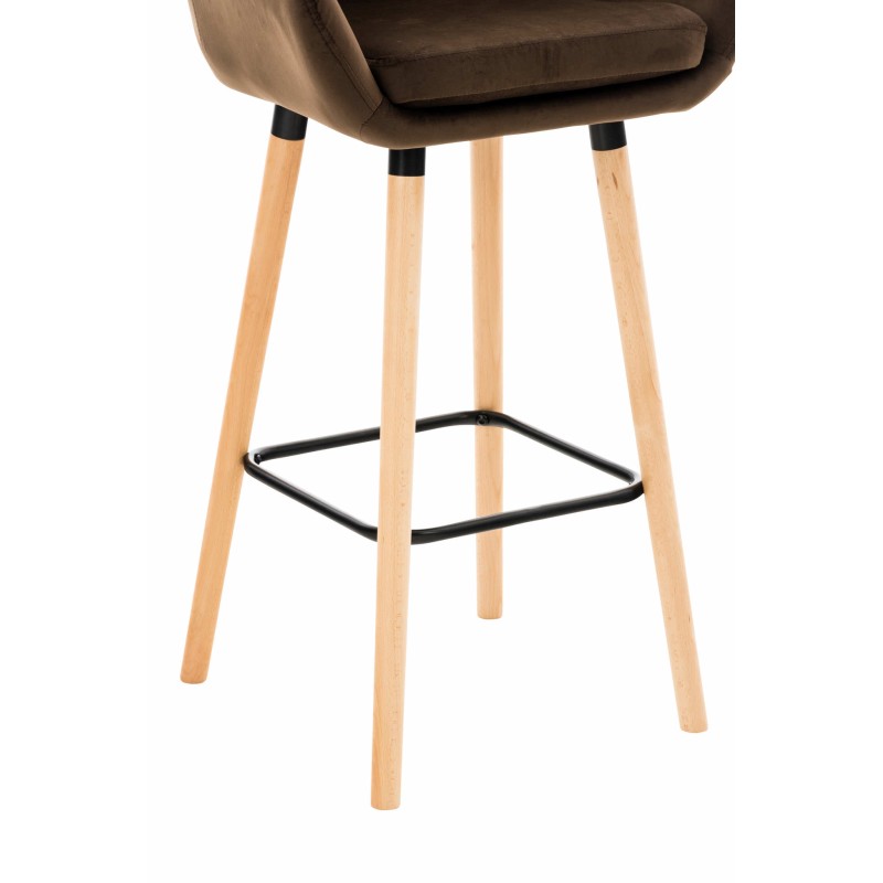 Juego de 2 taburetes de bar Grant de terciopelo