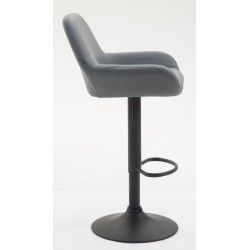 Juego de 2 taburetes de bar Braga, piel sintética, negros