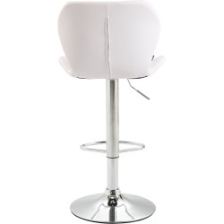 Taburete de bar de corcho, cuero sintético cromado