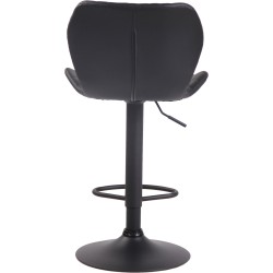 taburete de bar de corcho negro y piel sintética