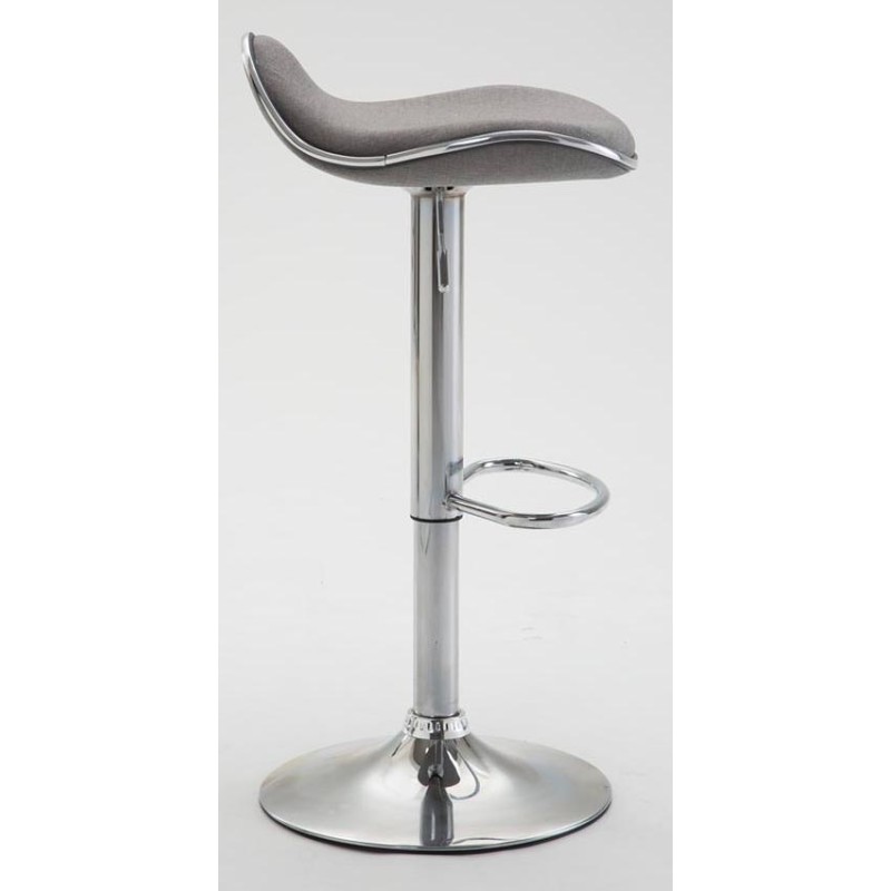 Juego de 2 taburetes de bar Shanghai tapizados en tela C