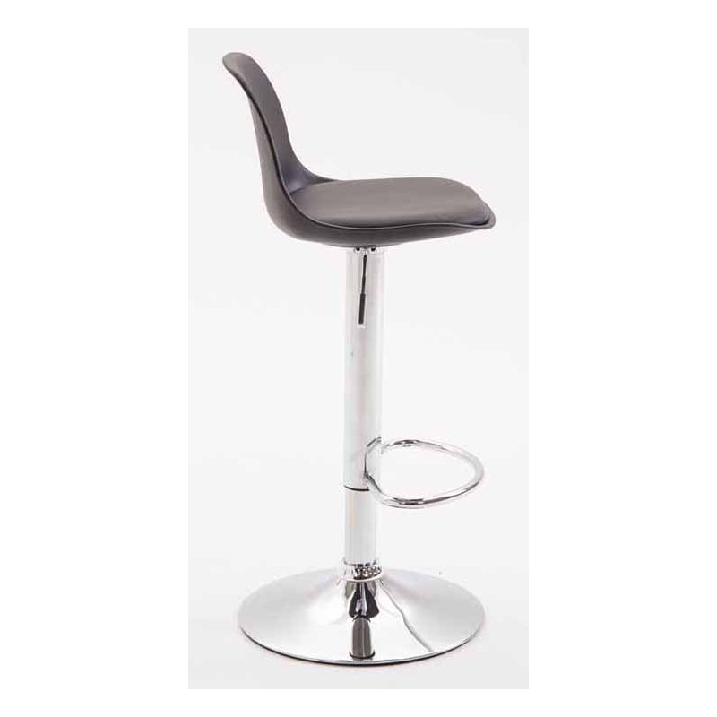 Juego de 2 taburetes de bar Kiel, de plástico cromado.