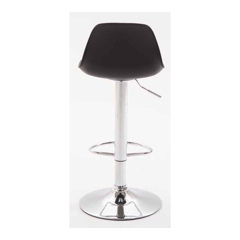 Juego de 2 taburetes de bar Kiel, de plástico cromado.