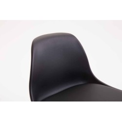 Juego de 2 taburetes de bar Kiel, de plástico cromado.