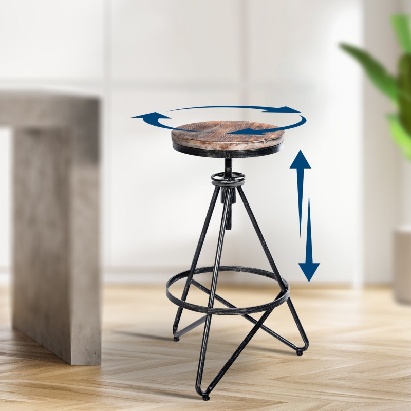 Juego de 2 taburetes de bar Karla