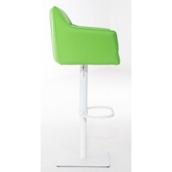 Juego de 2 taburetes de bar Damaso en piel sintética blanca