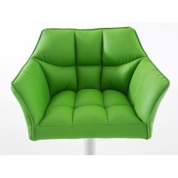 Juego de 2 taburetes de bar Damaso en piel sintética blanca