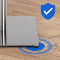 Juego de 2 taburetes de bar en tela Damaso y acero inoxidable