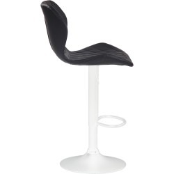 Juego de 2 taburetes de bar, corcho, polipiel, blancos