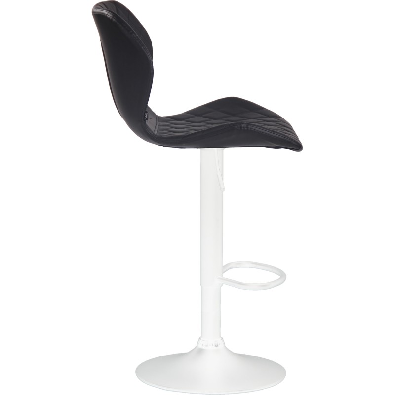 Juego de 2 taburetes de bar, corcho, polipiel, blancos