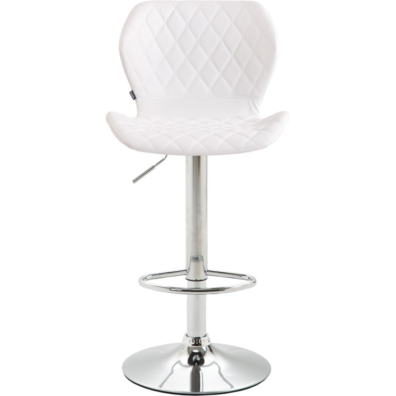 Juego de 2 taburetes de bar, corcho, polipiel, cromados