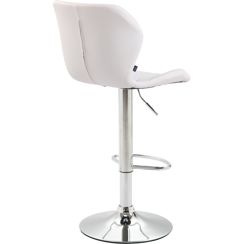 Juego de 2 taburetes de bar, corcho, polipiel, cromados