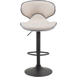 Taburete de bar Las Vegas V2, tapizado en tela negra
