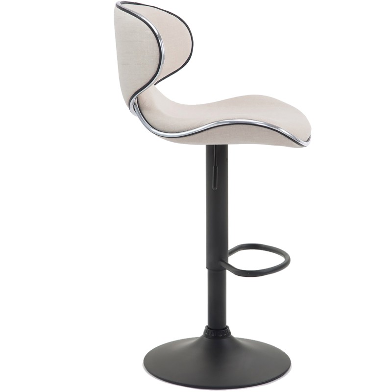 Taburete de bar Las Vegas V2, tapizado en tela negra