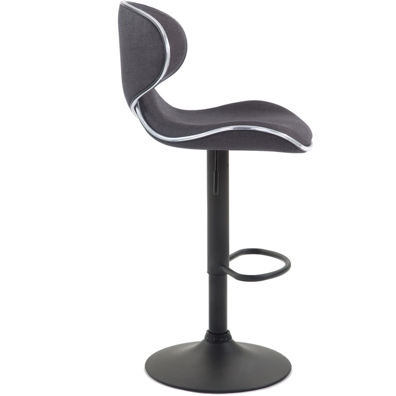 Taburete de bar Las Vegas V2, tapizado en tela negra