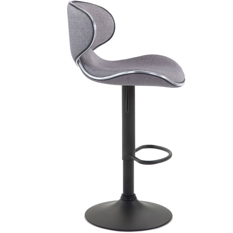 Taburete de bar Las Vegas V2, tapizado en tela negra