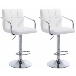 Juego de 2 taburetes de bar Lucy V2 cromados