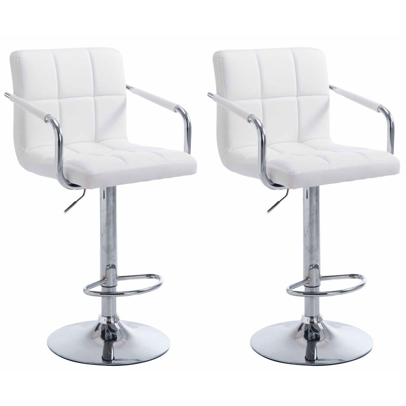 Juego de 2 taburetes de bar Lucy V2 cromados