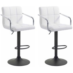 Juego de 2 taburetes de bar Lucy V2, negros