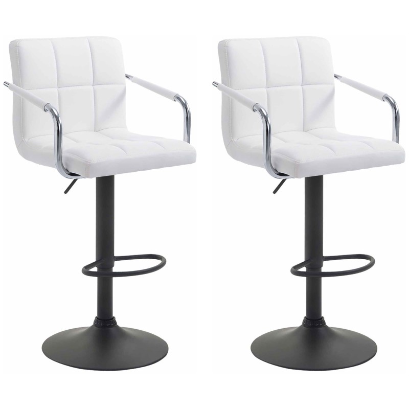 Juego de 2 taburetes de bar Lucy V2, negros