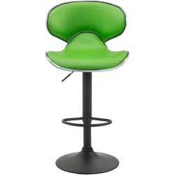 Juego de 2 taburetes de bar Las Vegas V2, imitación piel, negros