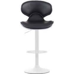 Juego de 2 taburetes de bar Las Vegas V2 en piel sintética blanca