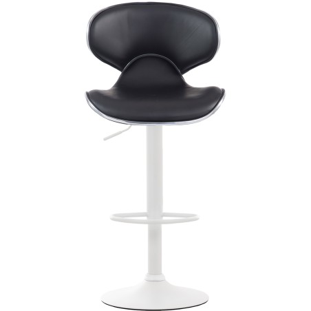 Juego de 2 taburetes de bar Las Vegas V2 en piel sintética blanca