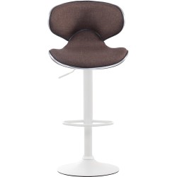 Juego de 2 taburetes de bar Las Vegas V2 en tela blanca